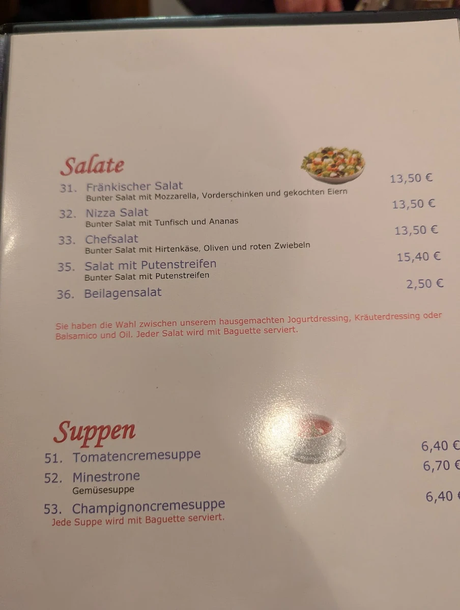 Speisekarte, Das Südlokal