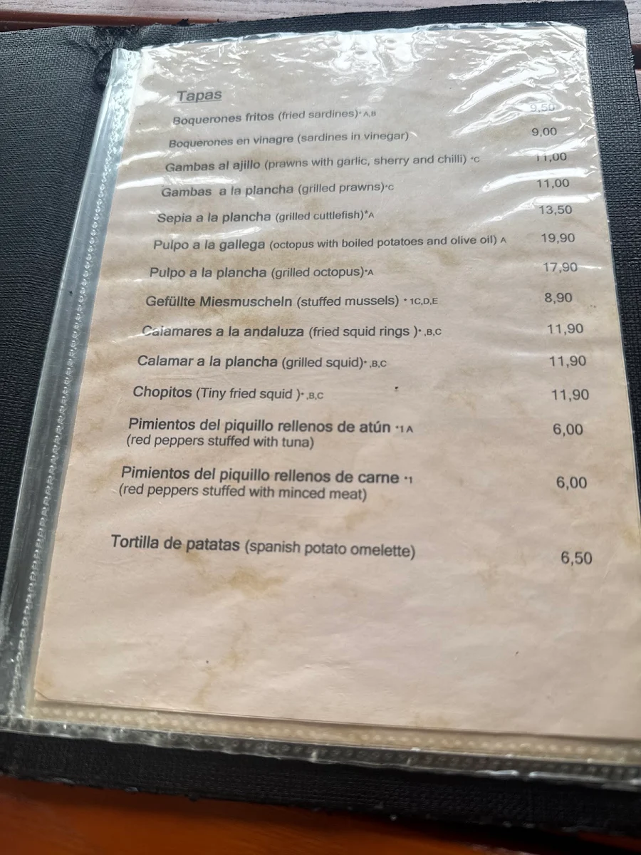 Speisekarte, La Fuente