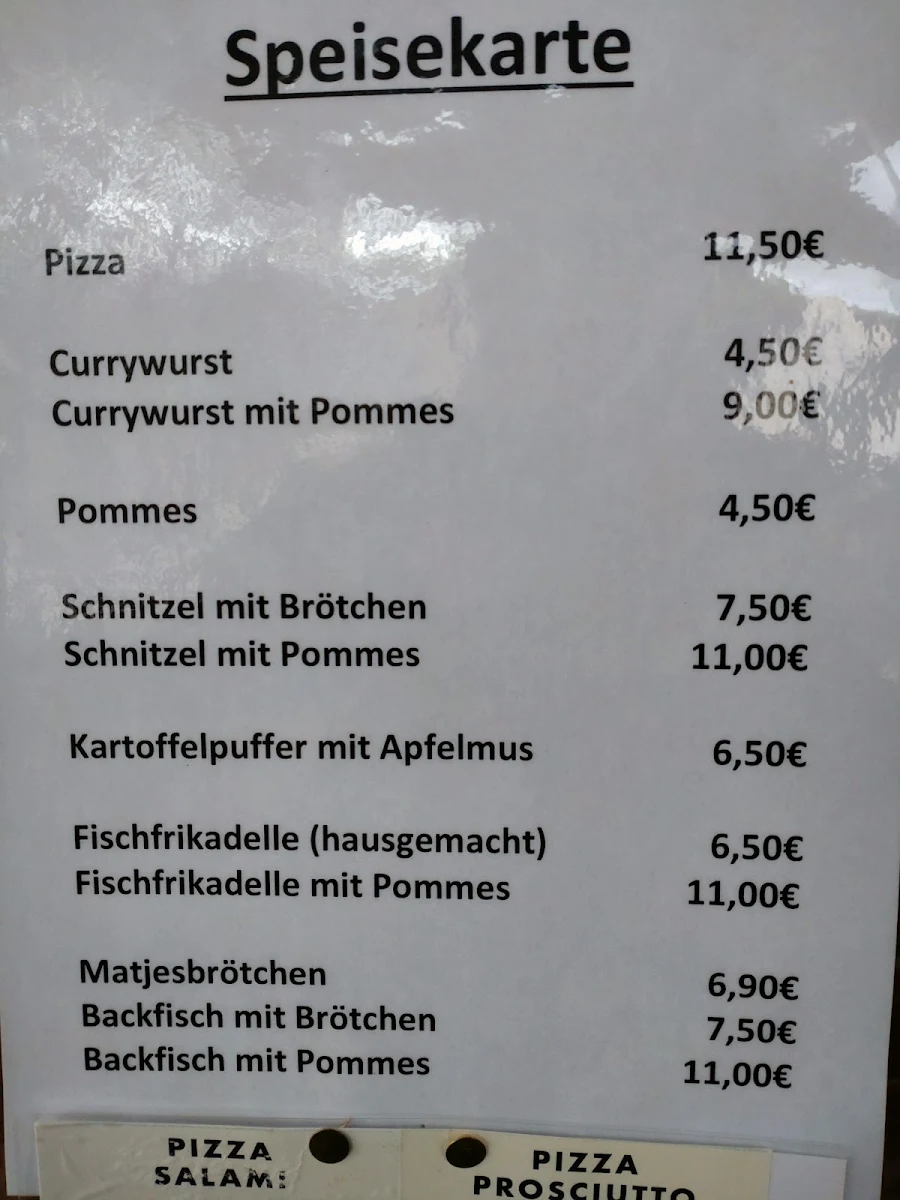 Speisekarte, Restaurant "Zum Deichgrafen"