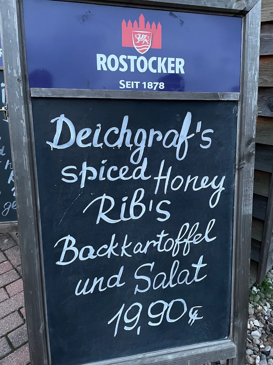 Speisekarte, Restaurant "Zum Deichgrafen"