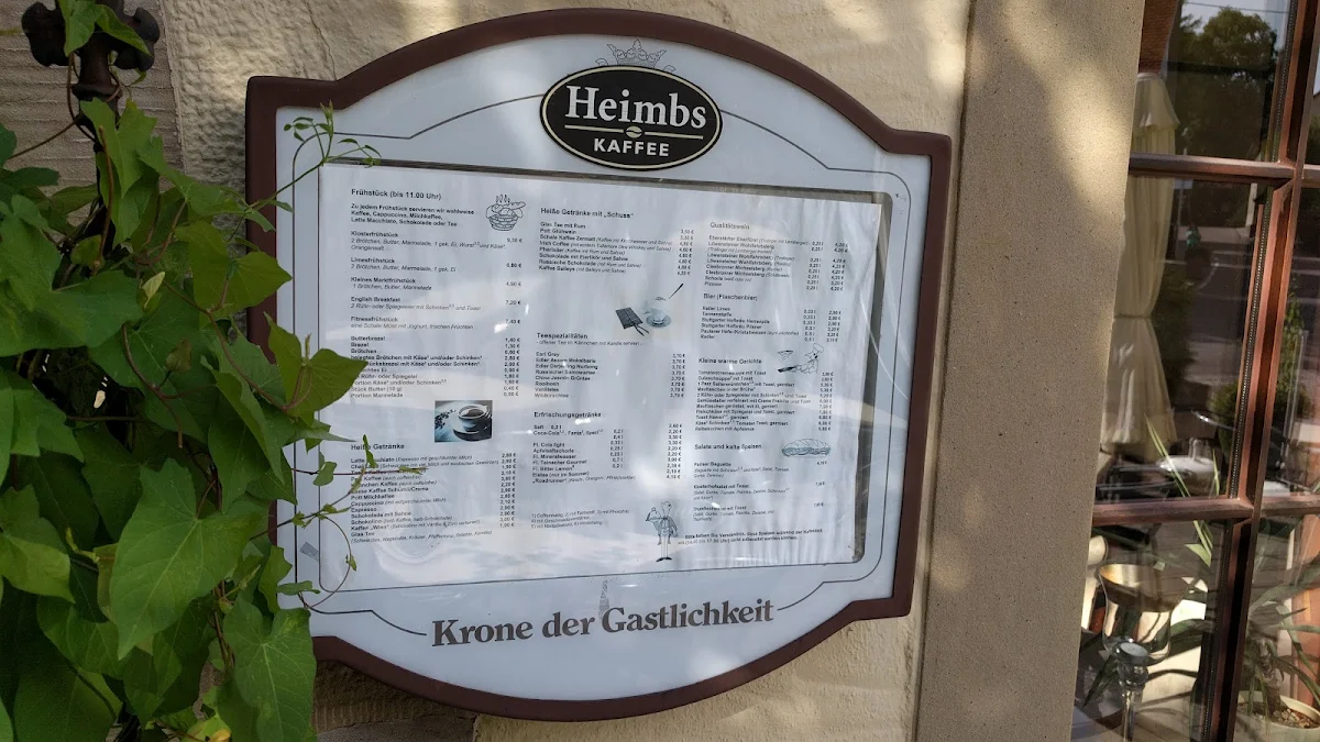 Speisekarte, Café am Klosterhof