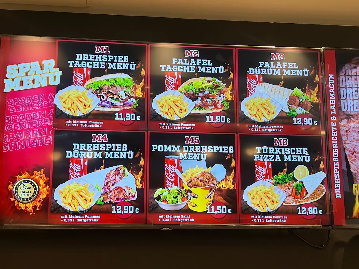 Speisekarte, Kaya Döner