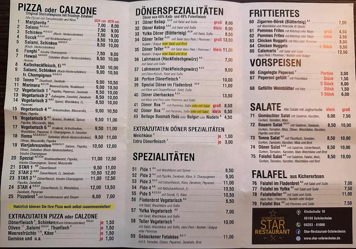 Speisekarte photo 1
