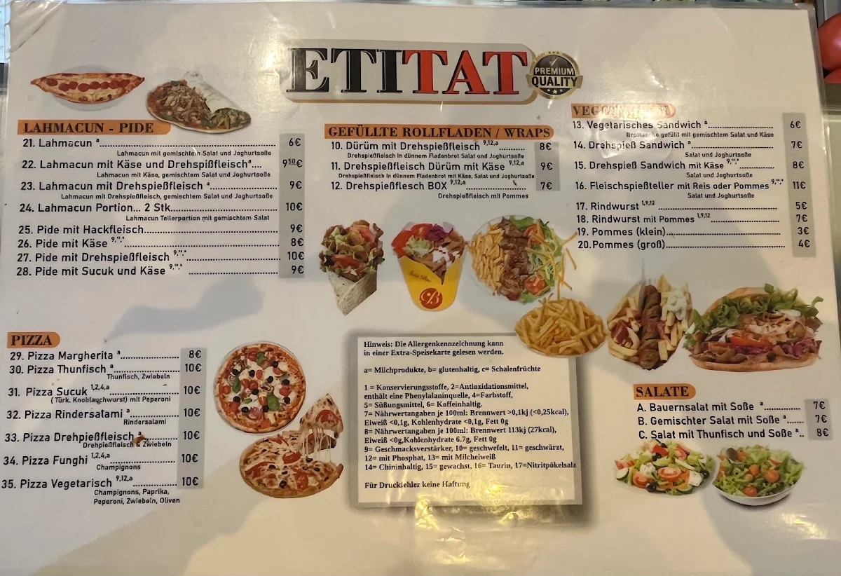Speisekarte, Eti Tat