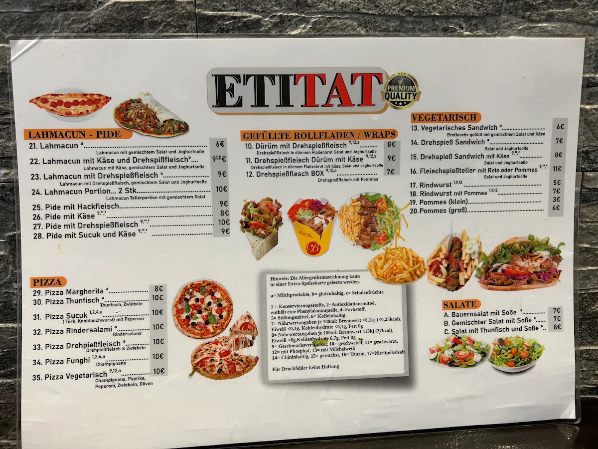 Speisekarte, Eti Tat