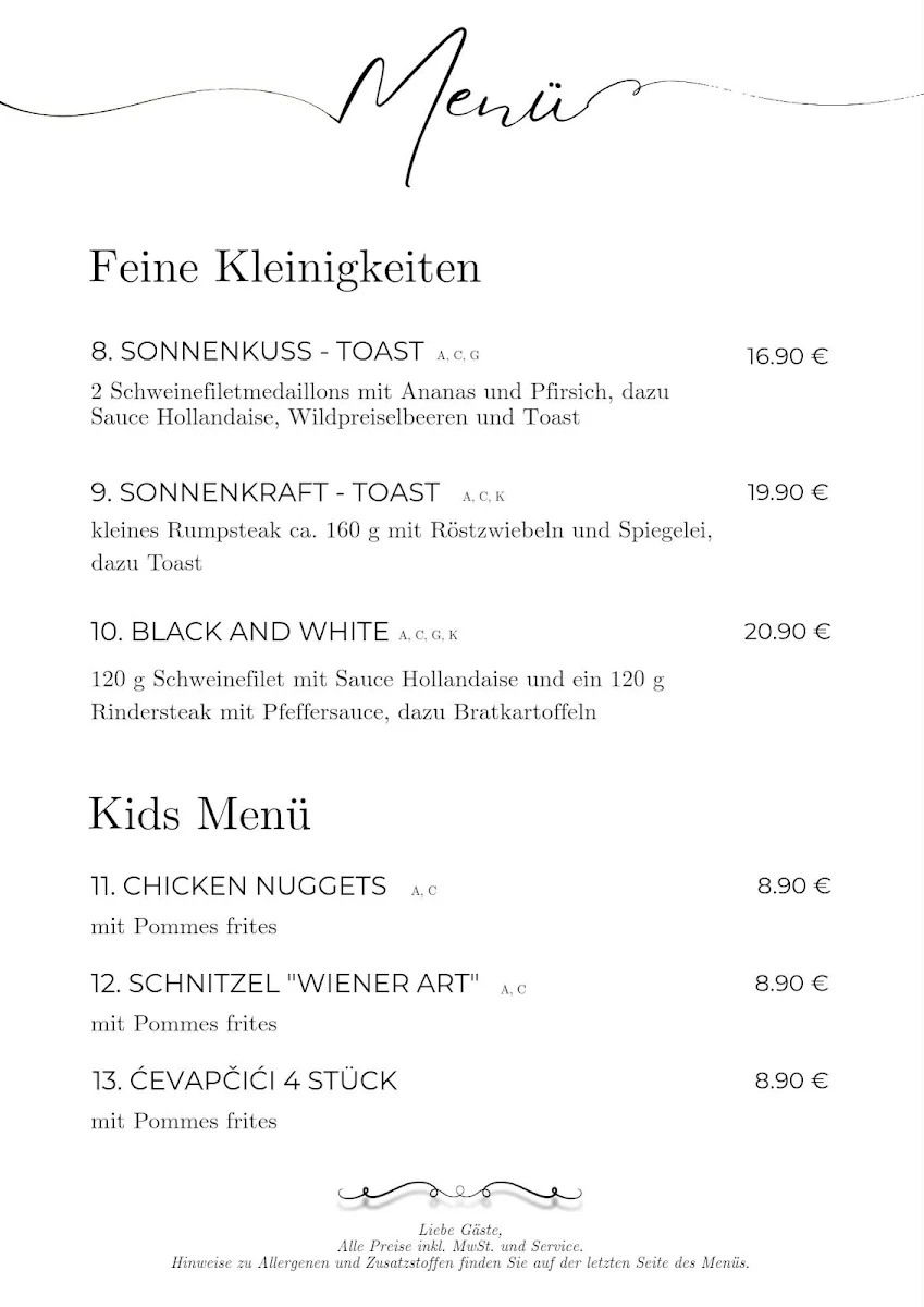 Speisekarte photo 1