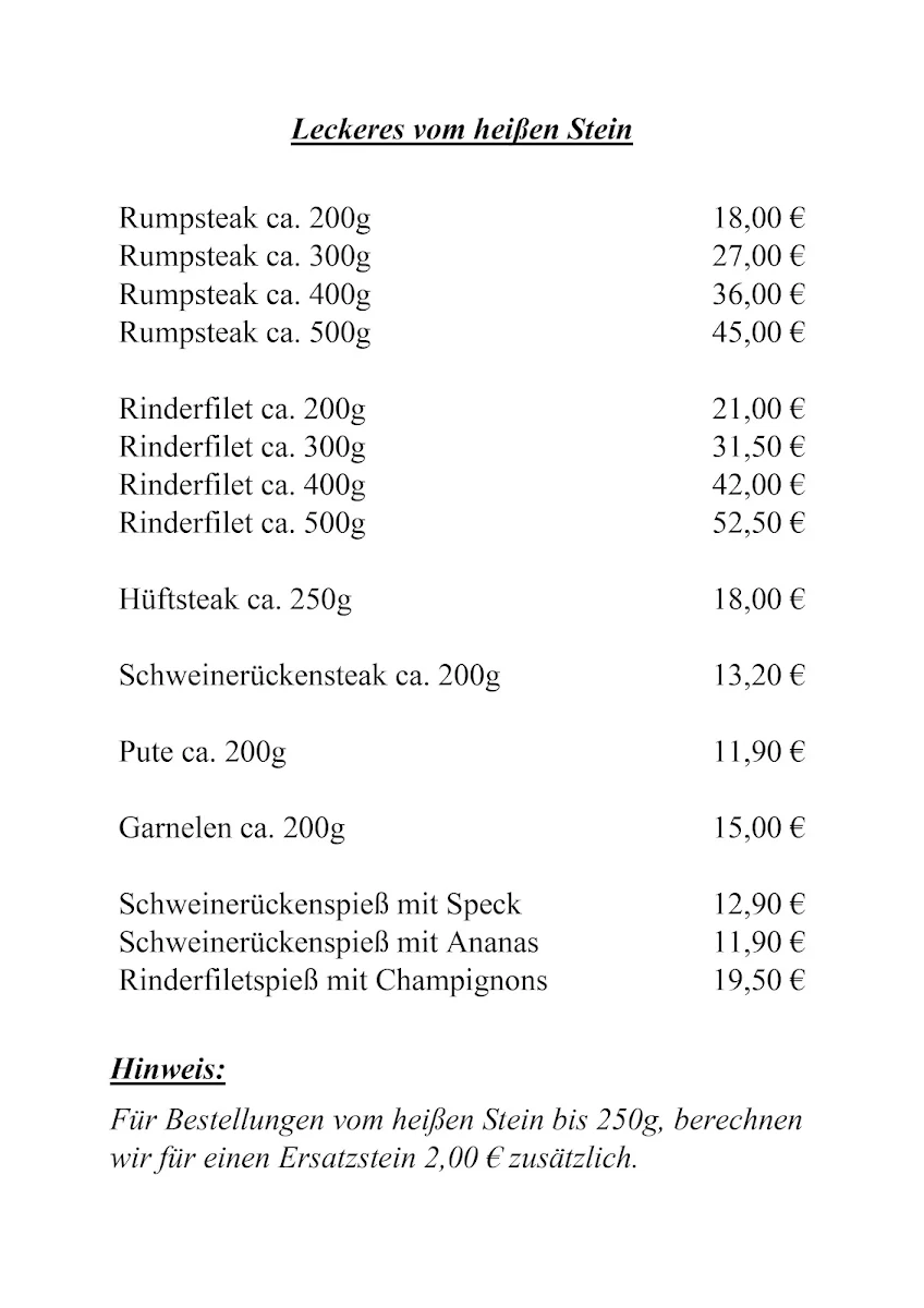 Speisekarte photo 1