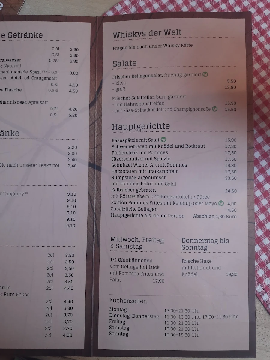 Speisekarte, Der Biersepp