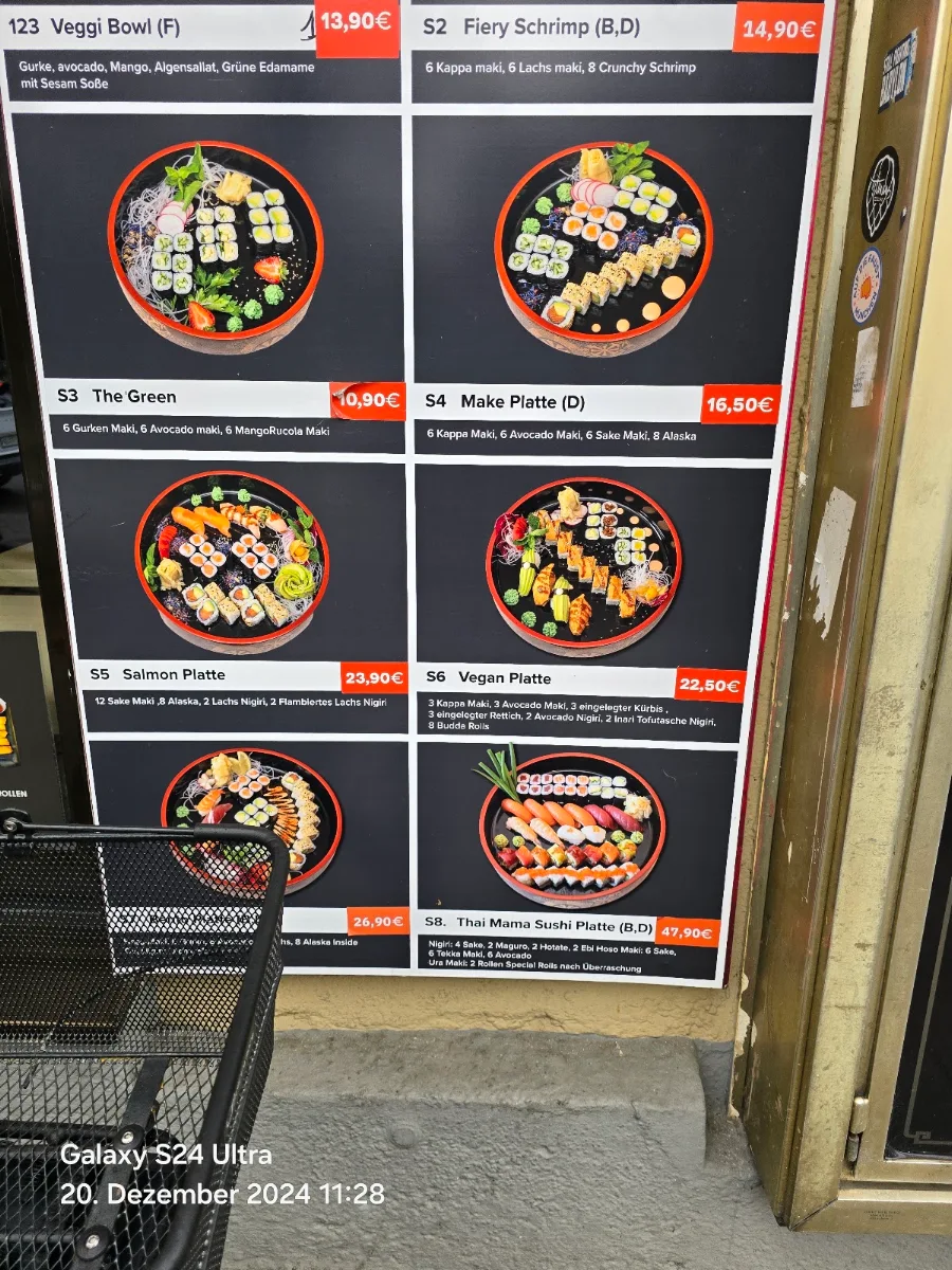 Speisekarte, Thai Mama Bistro - Asian Kitchen & Sushi Sendlinger Tor