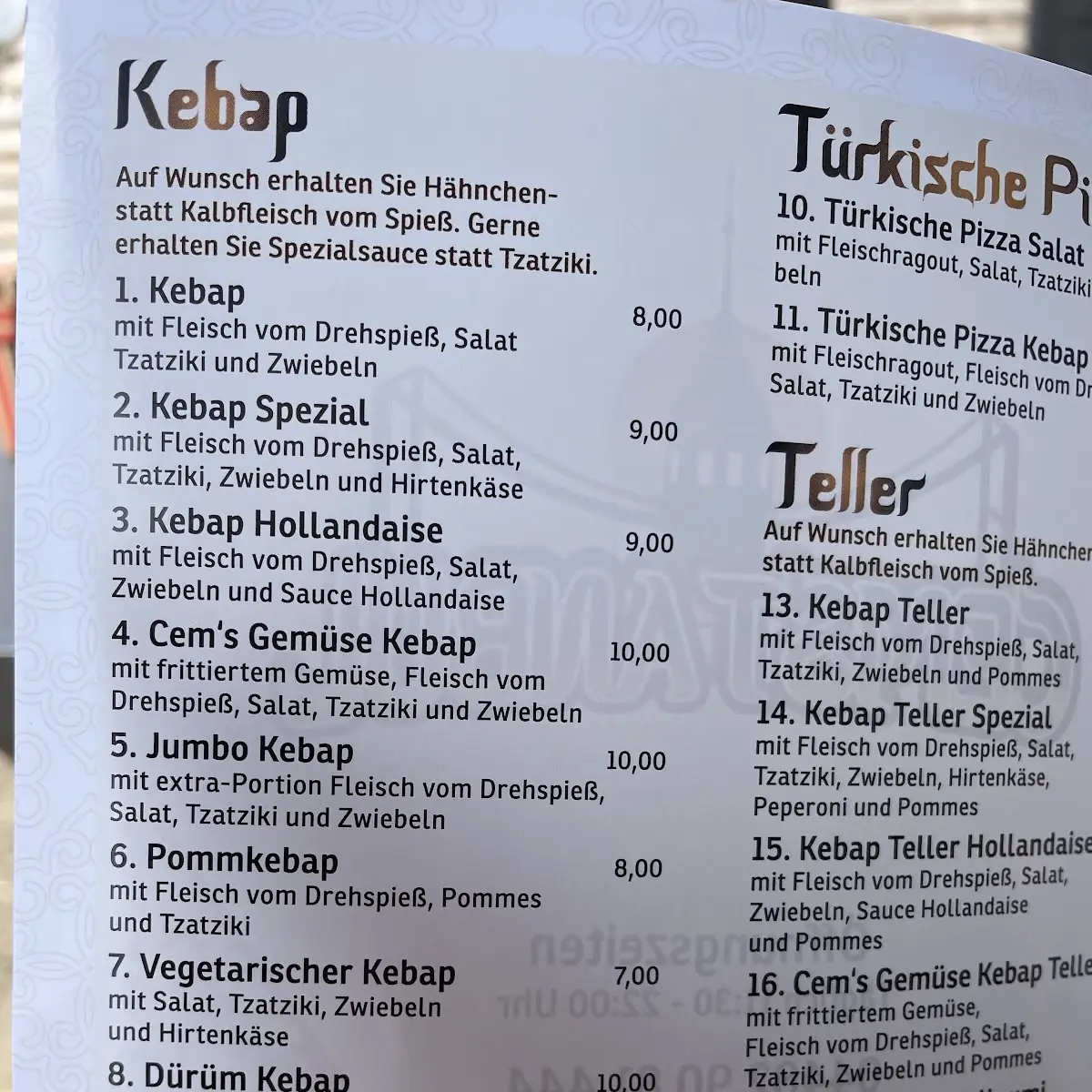 Speisekarte photo 2