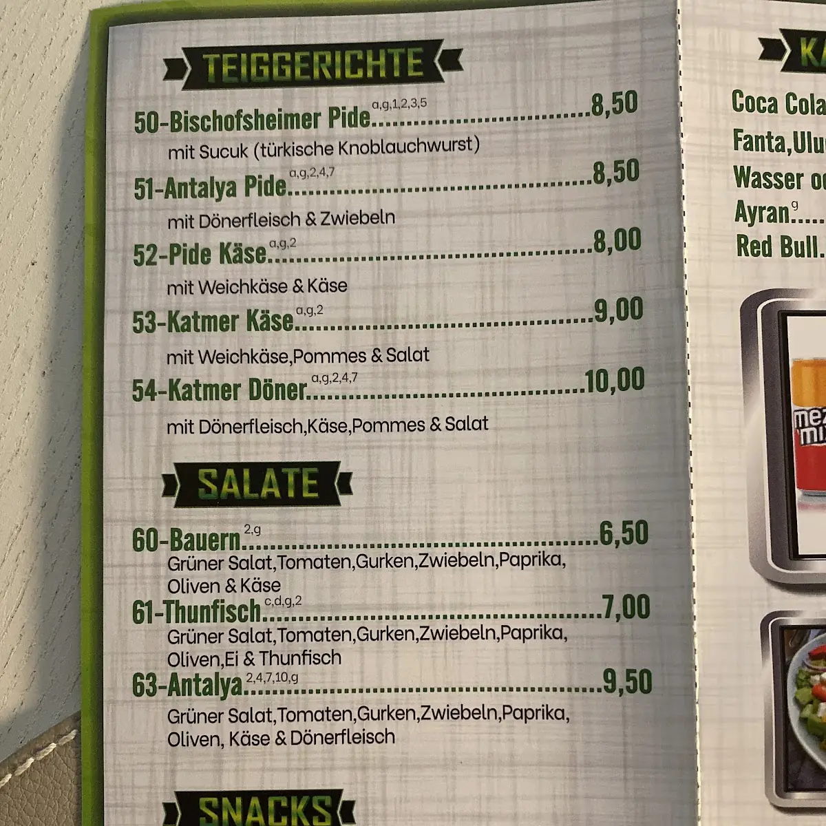 Speisekarte photo 2