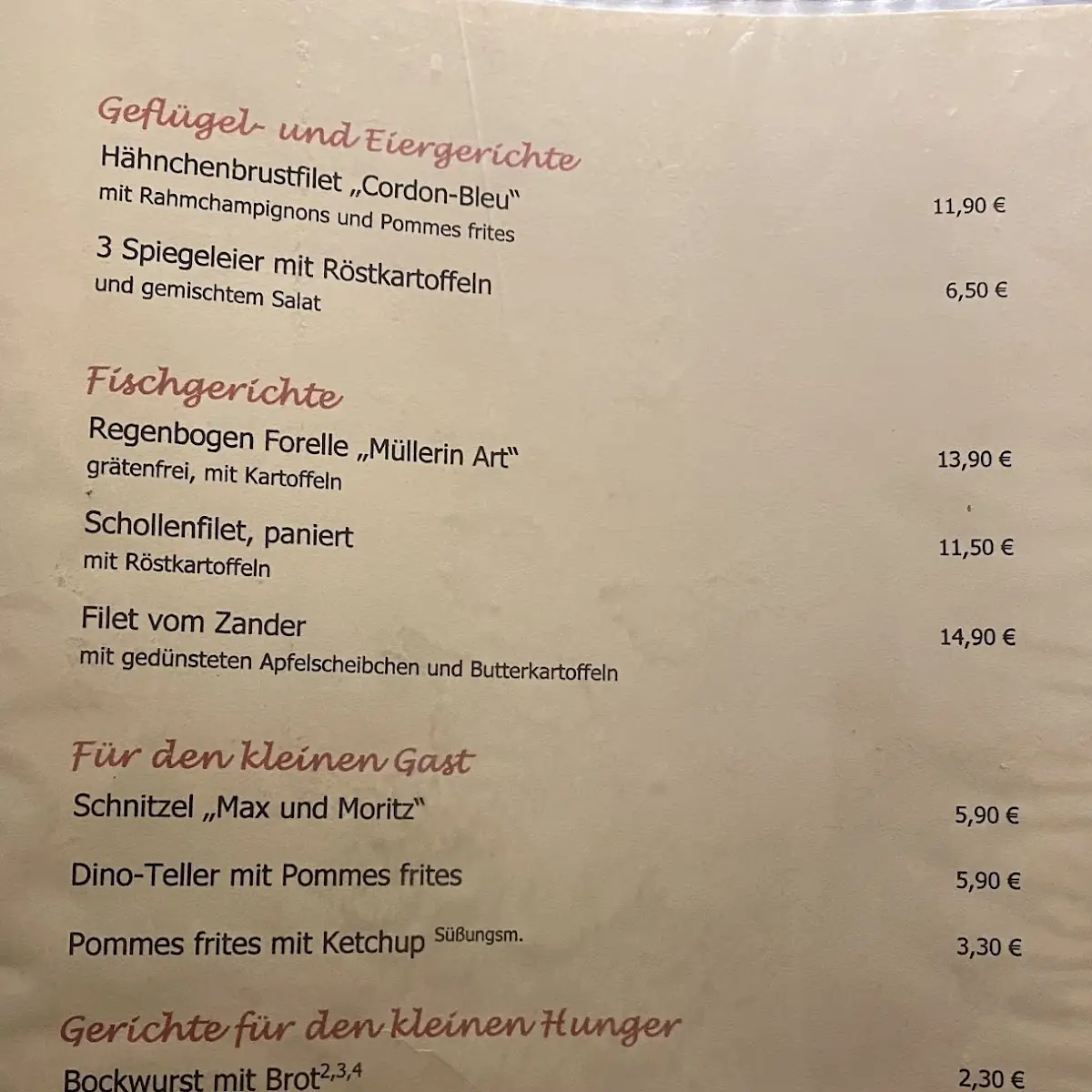Speisekarte photo 1