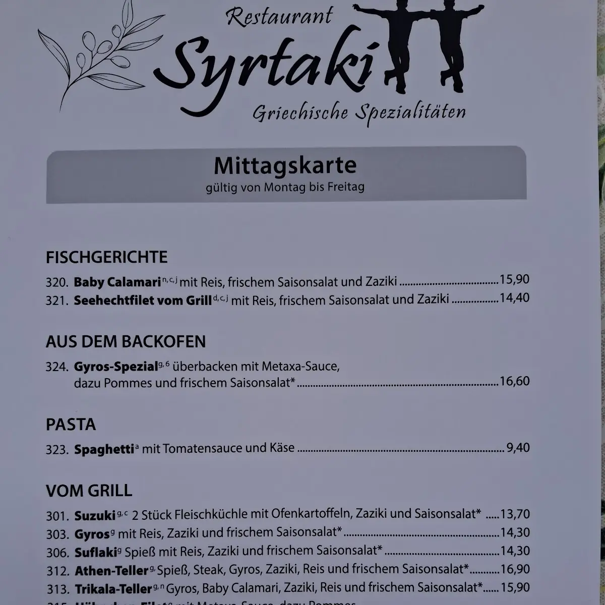 Speisekarte photo 3
