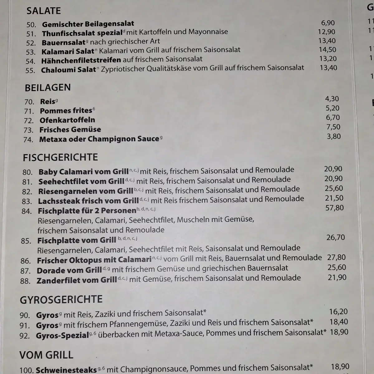 Speisekarte photo 5