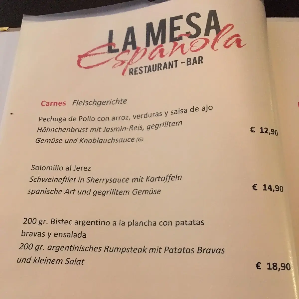 Speisekarte photo 3
