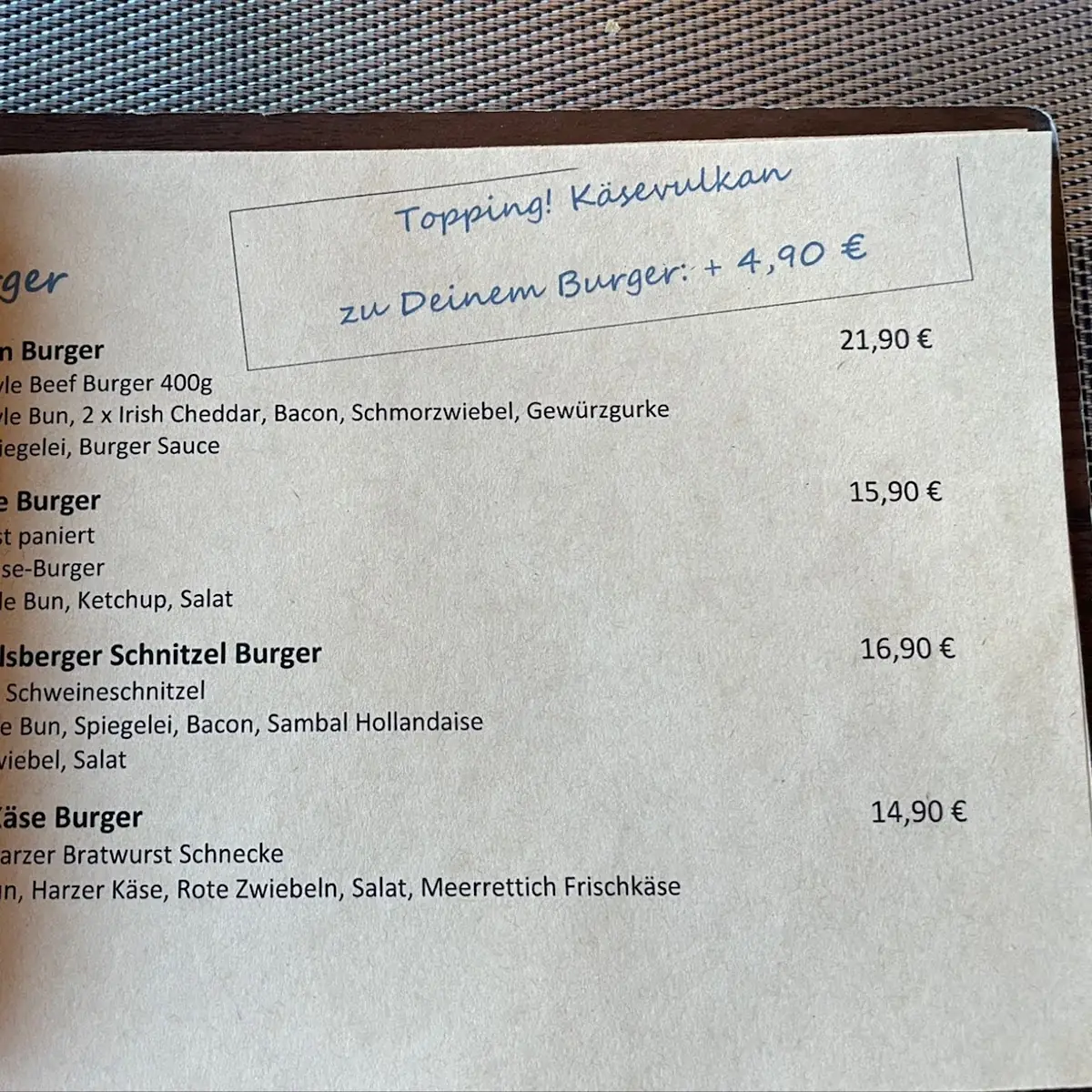Speisekarte photo 1