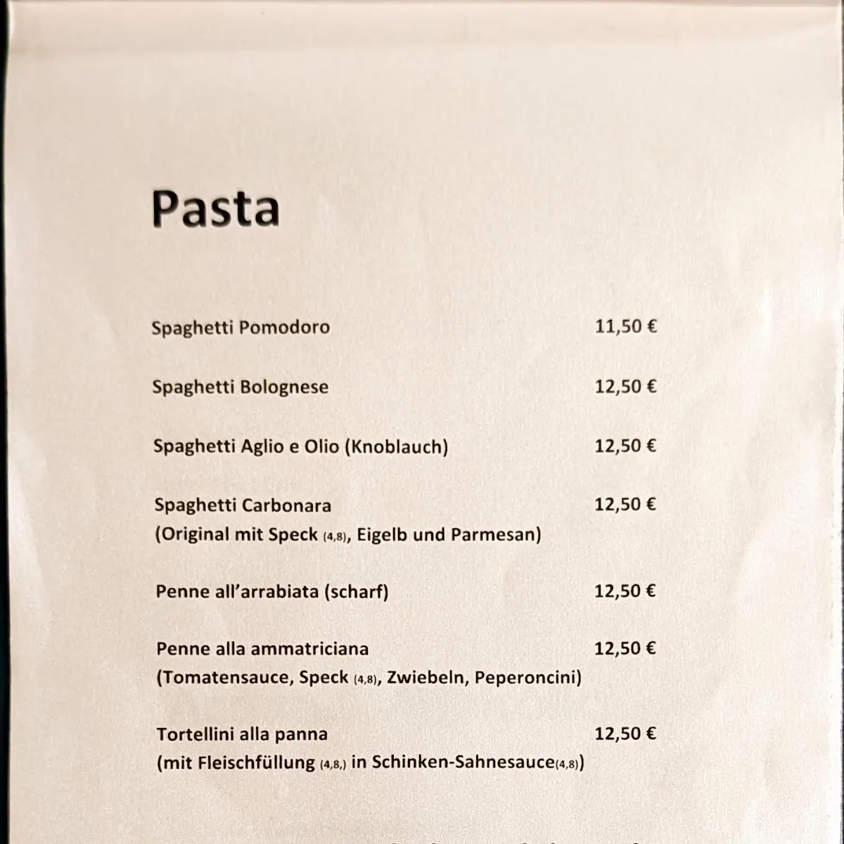 Speisekarte photo 2