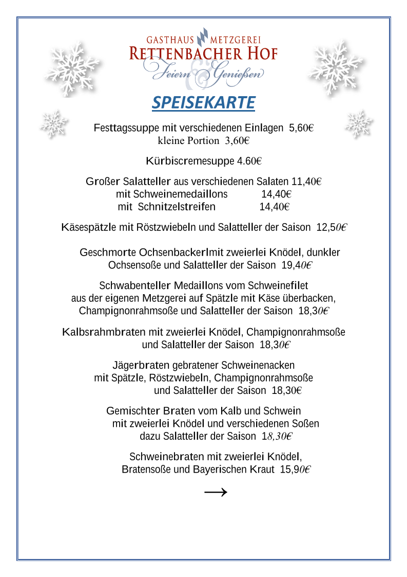 Speisekarte photo 1