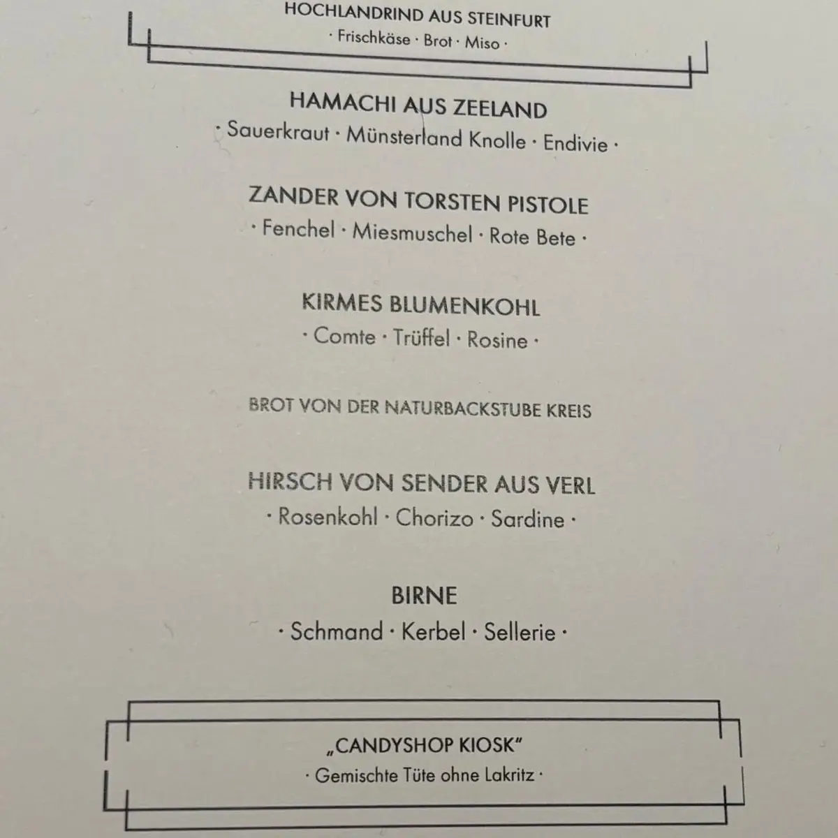 Speisekarte photo 2