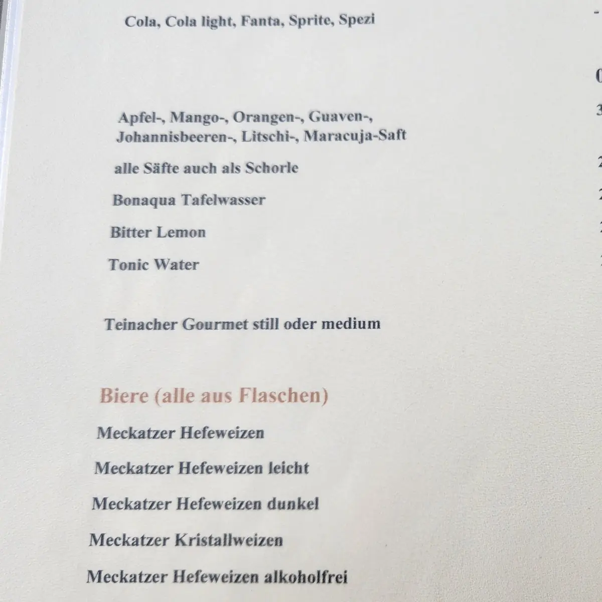 Speisekarte photo 5