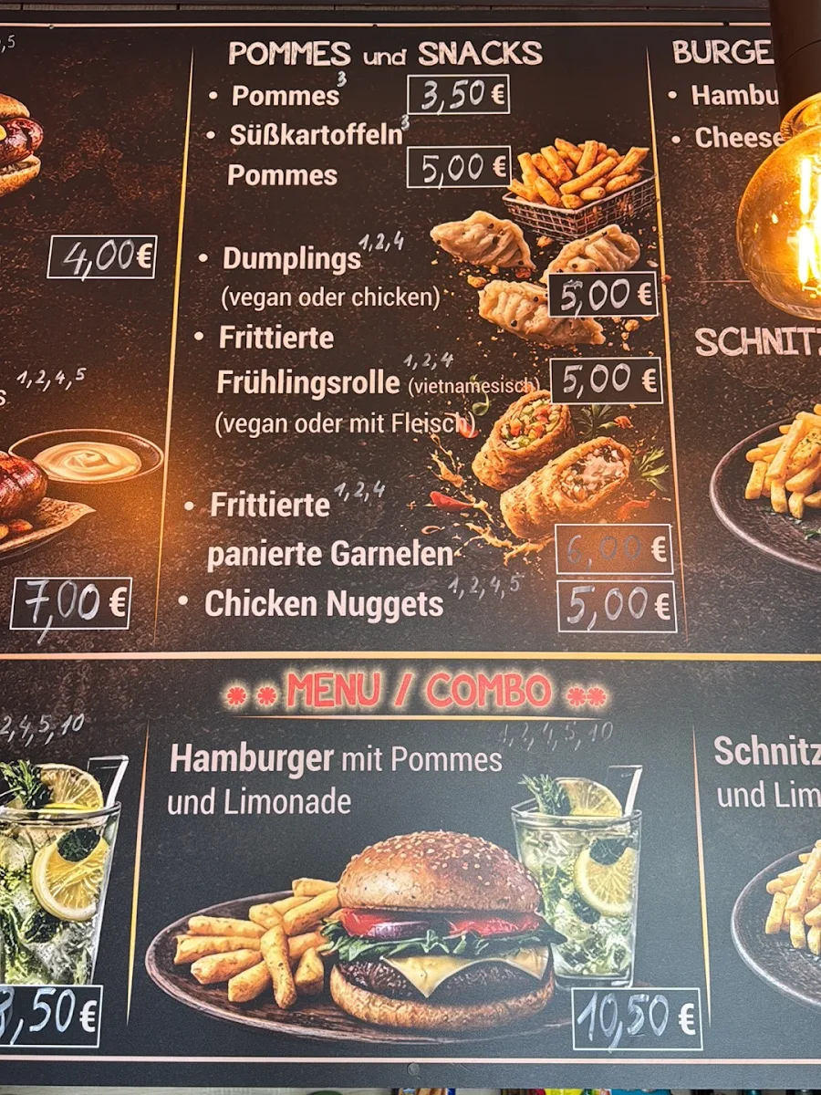 Speisekarte, Snack Point Schloss Moritzburg