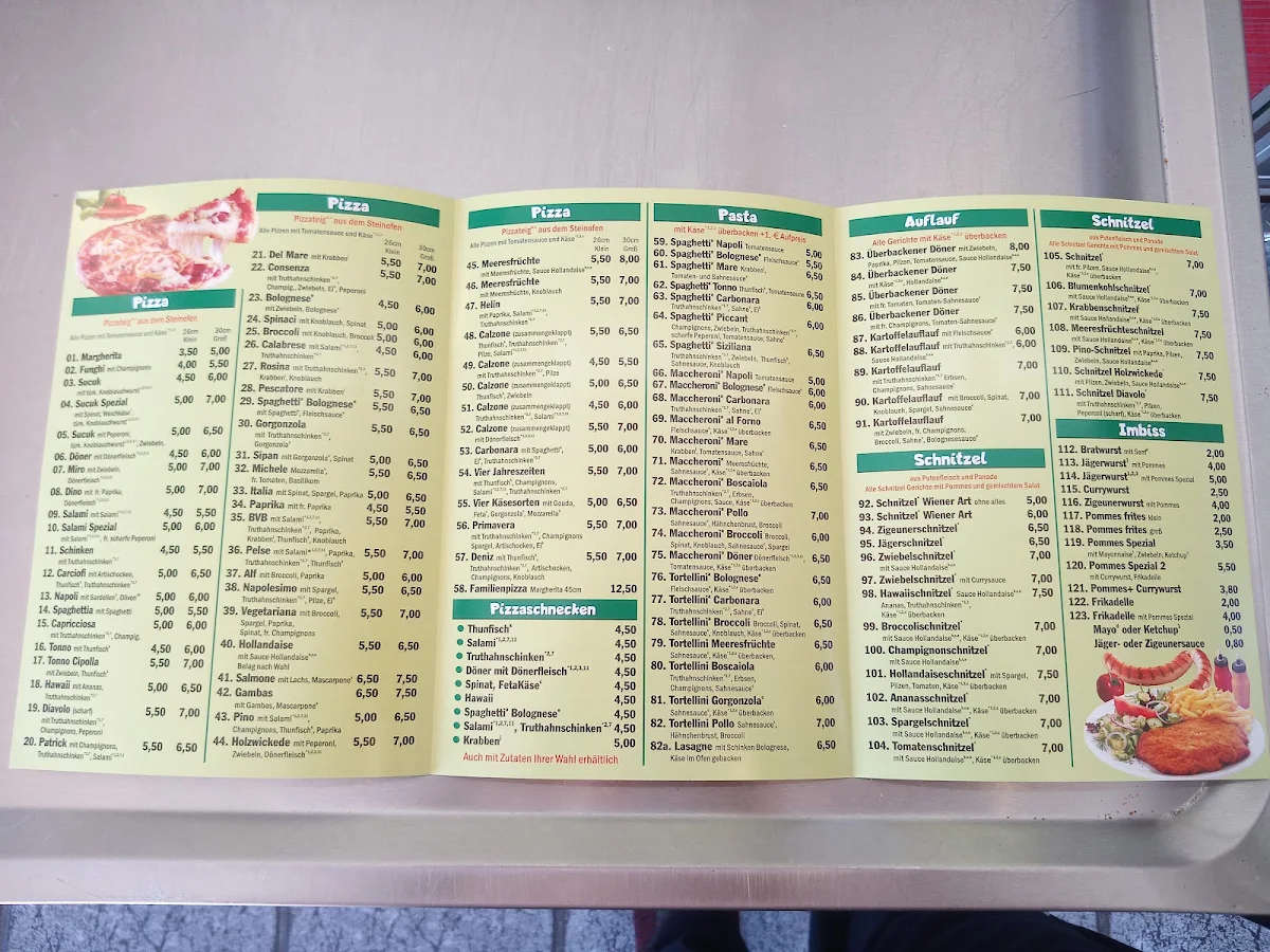 Speisekarte, Holzwickede Grill - Pizza - Pasta - Döner - Schnitzel - Imbiss