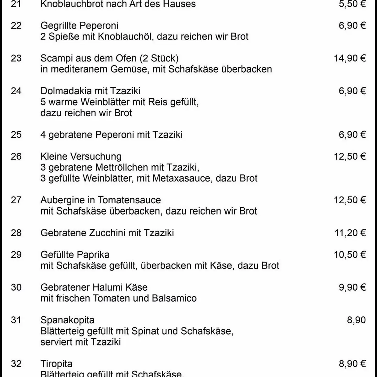 Speisekarte photo 3