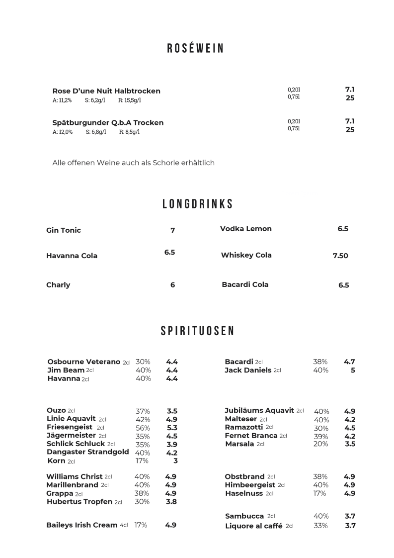 Speisekarte photo 2