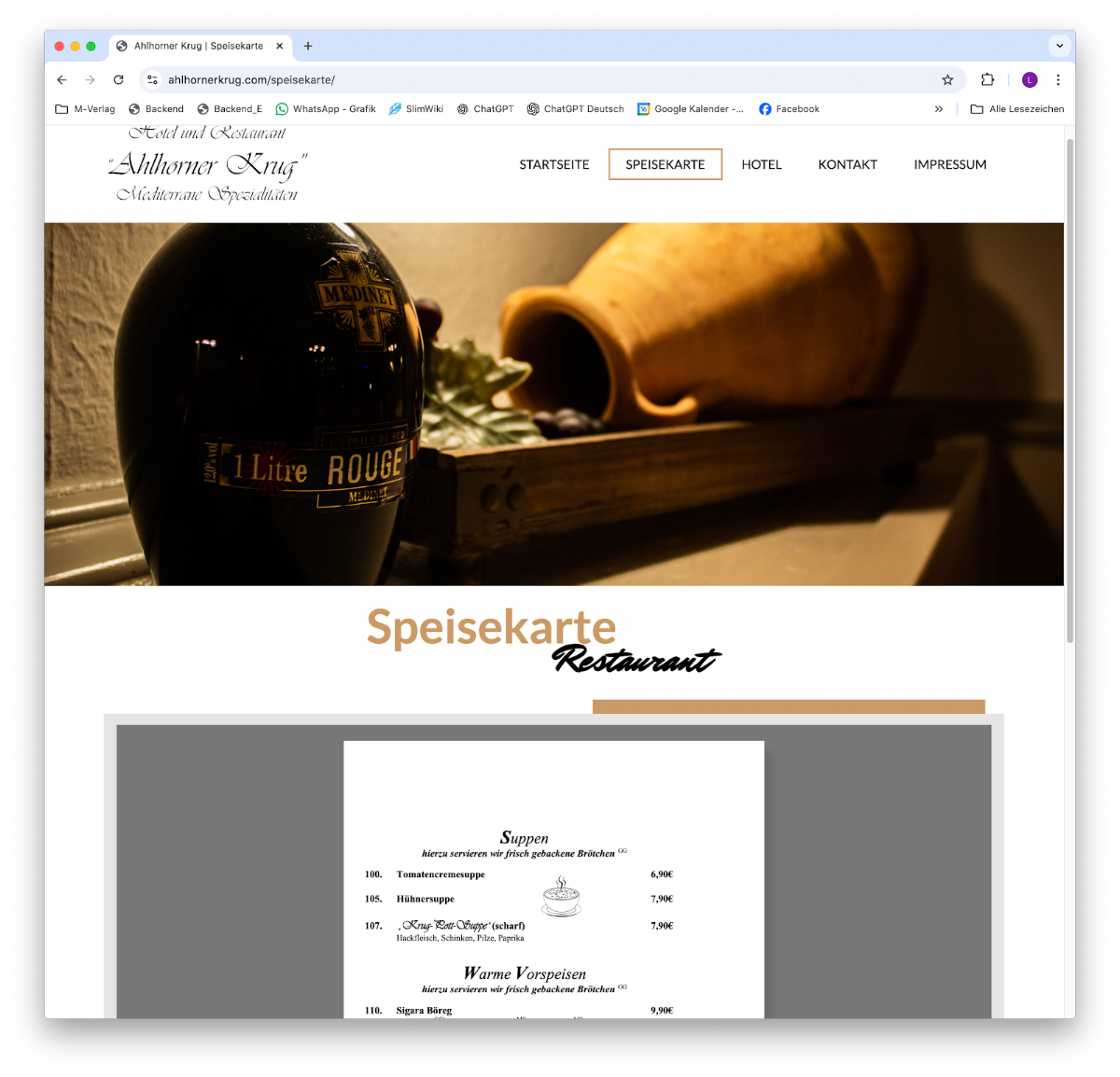 Speisekarte photo 1