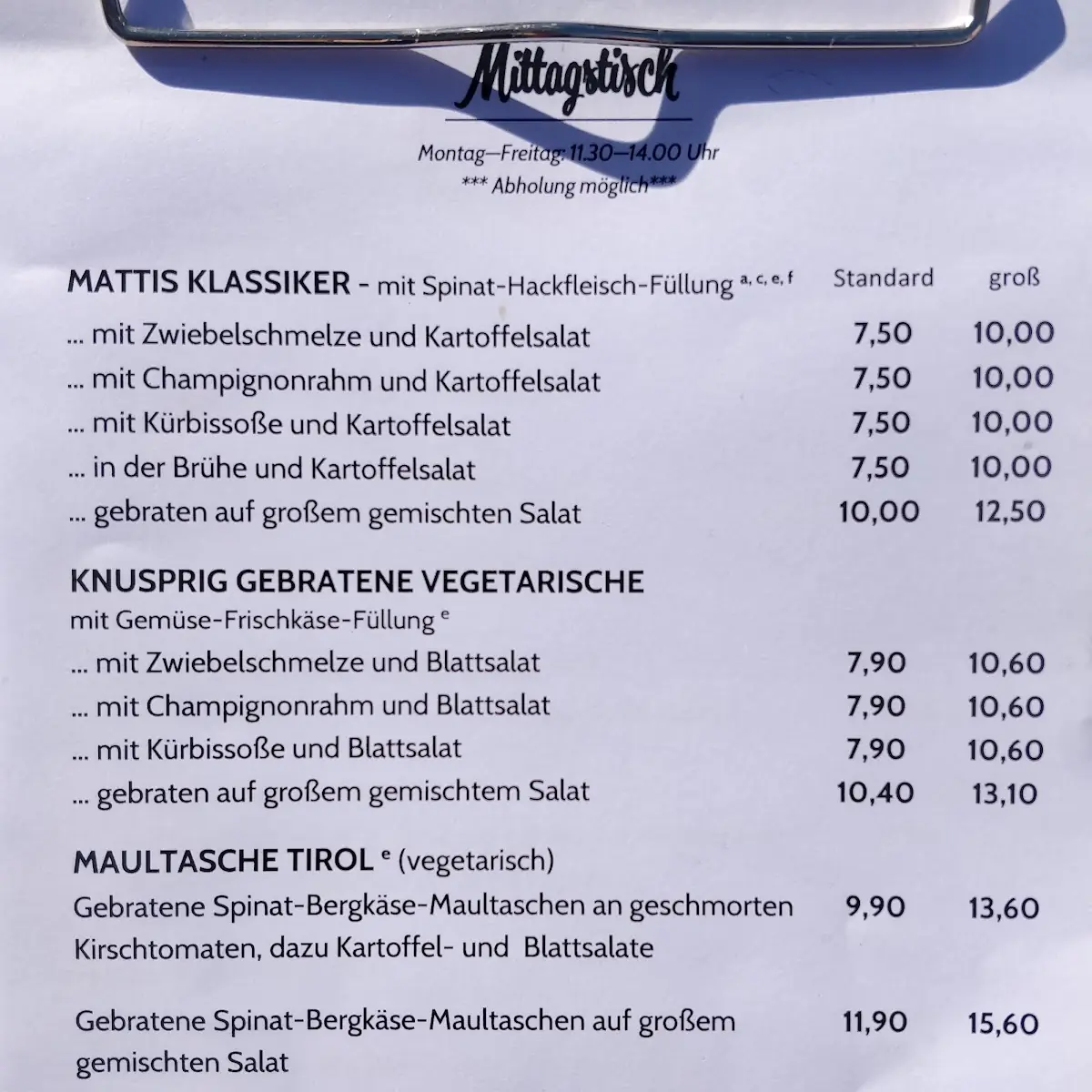 Speisekarte photo 3