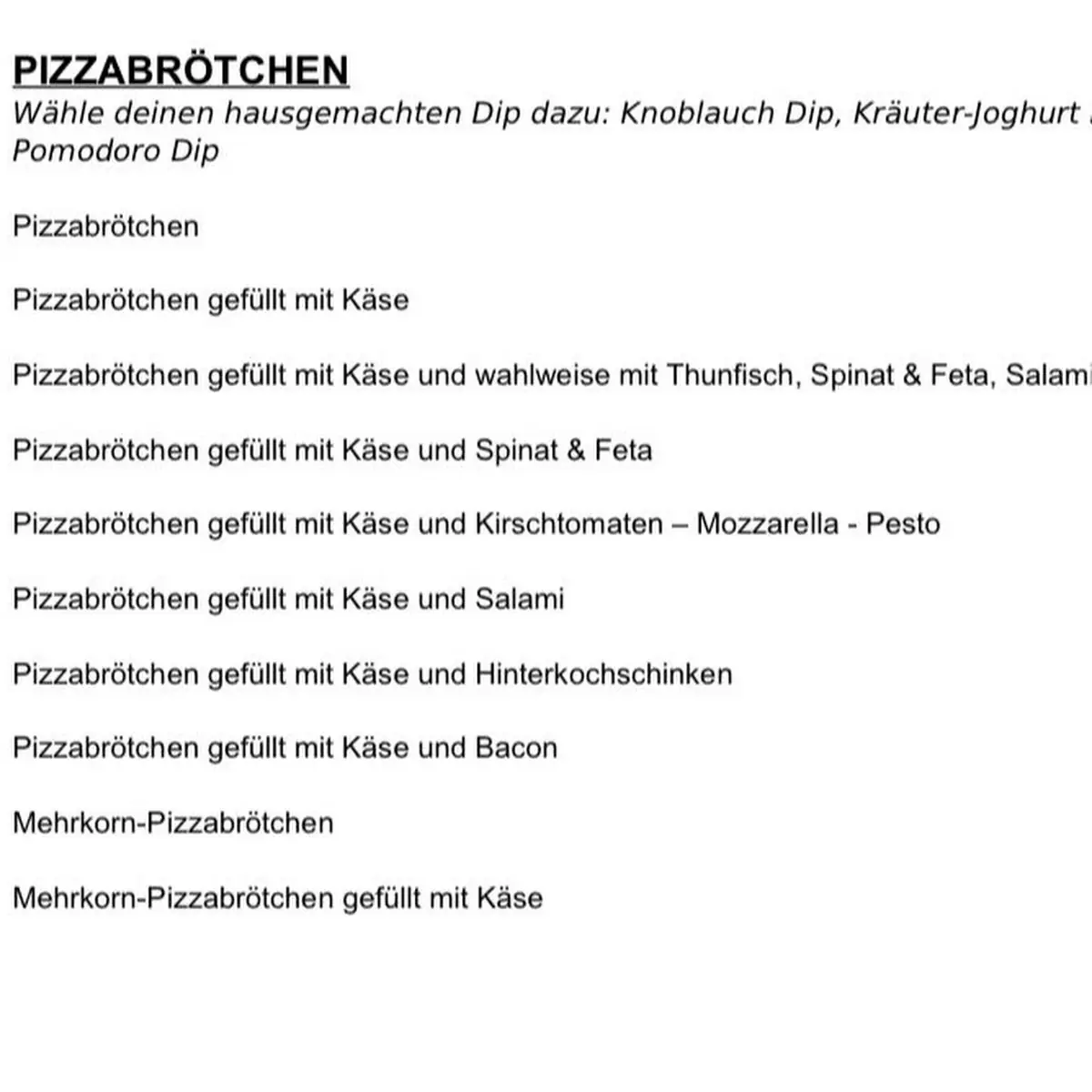Speisekarte photo 4