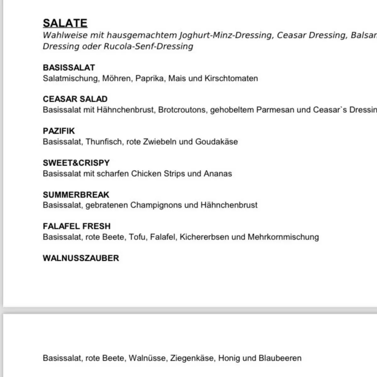 Speisekarte photo 8