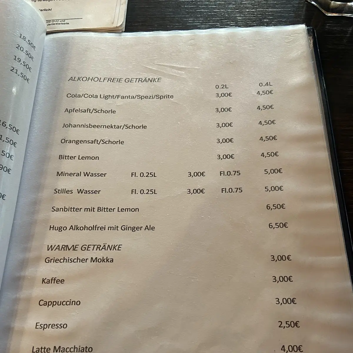 Speisekarte photo 2
