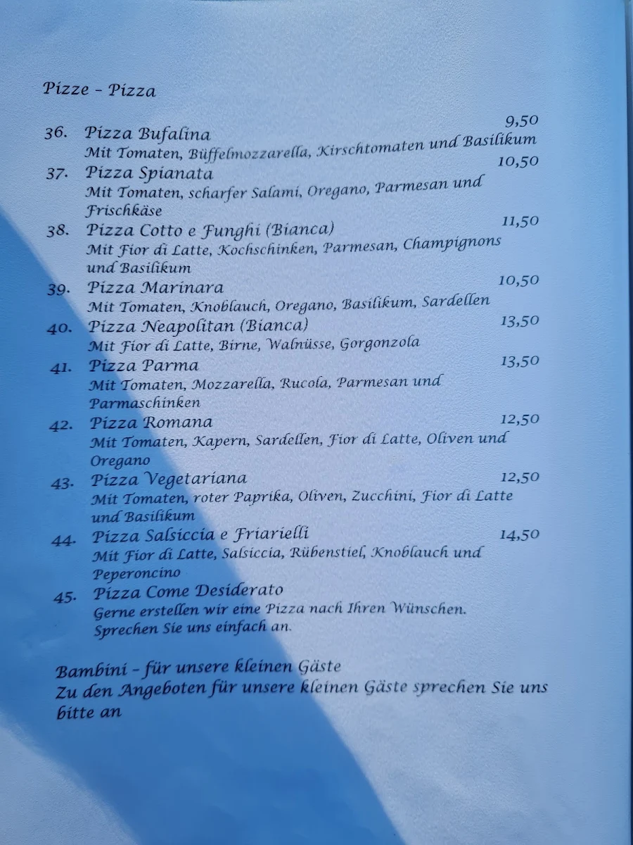 Speisekarte, Di Nardo