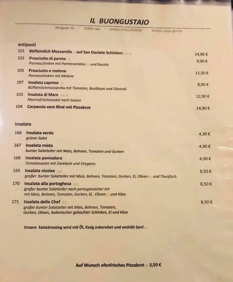 Speisekarte photo 2