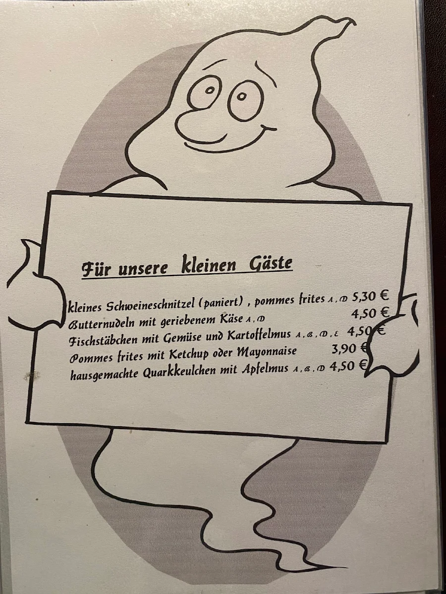 Speisekarte, Oybintal