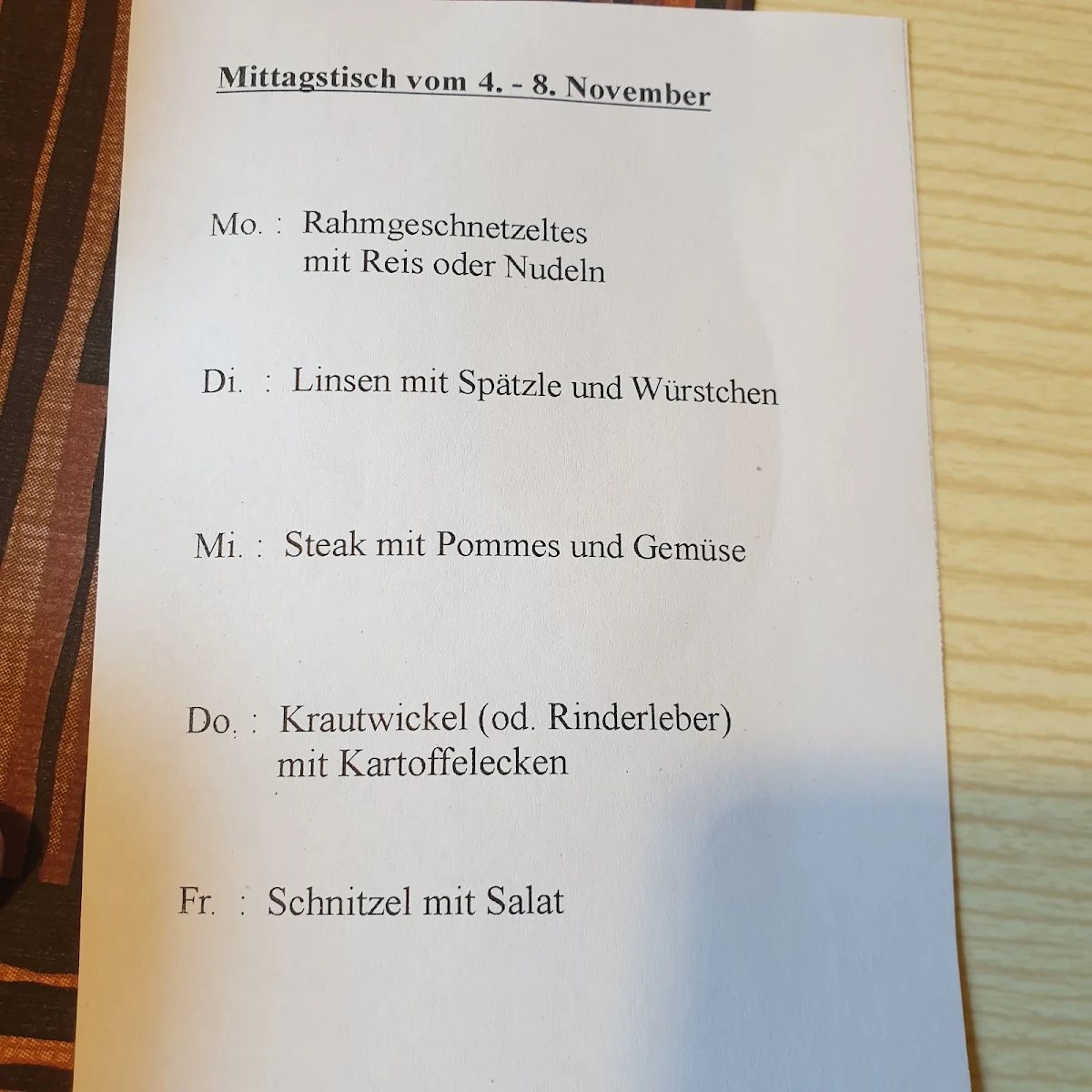 Speisekarte photo 2