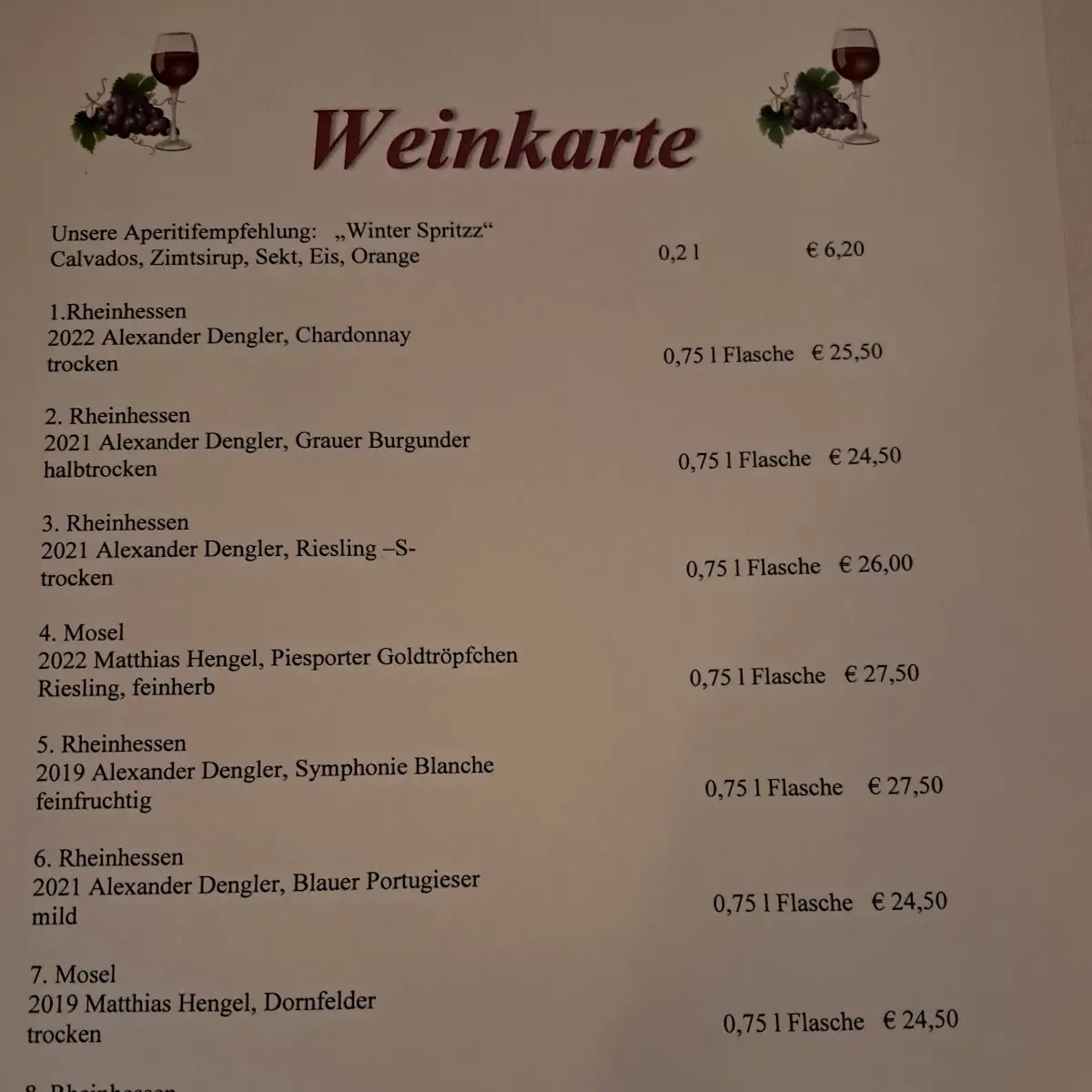 Speisekarte photo 2