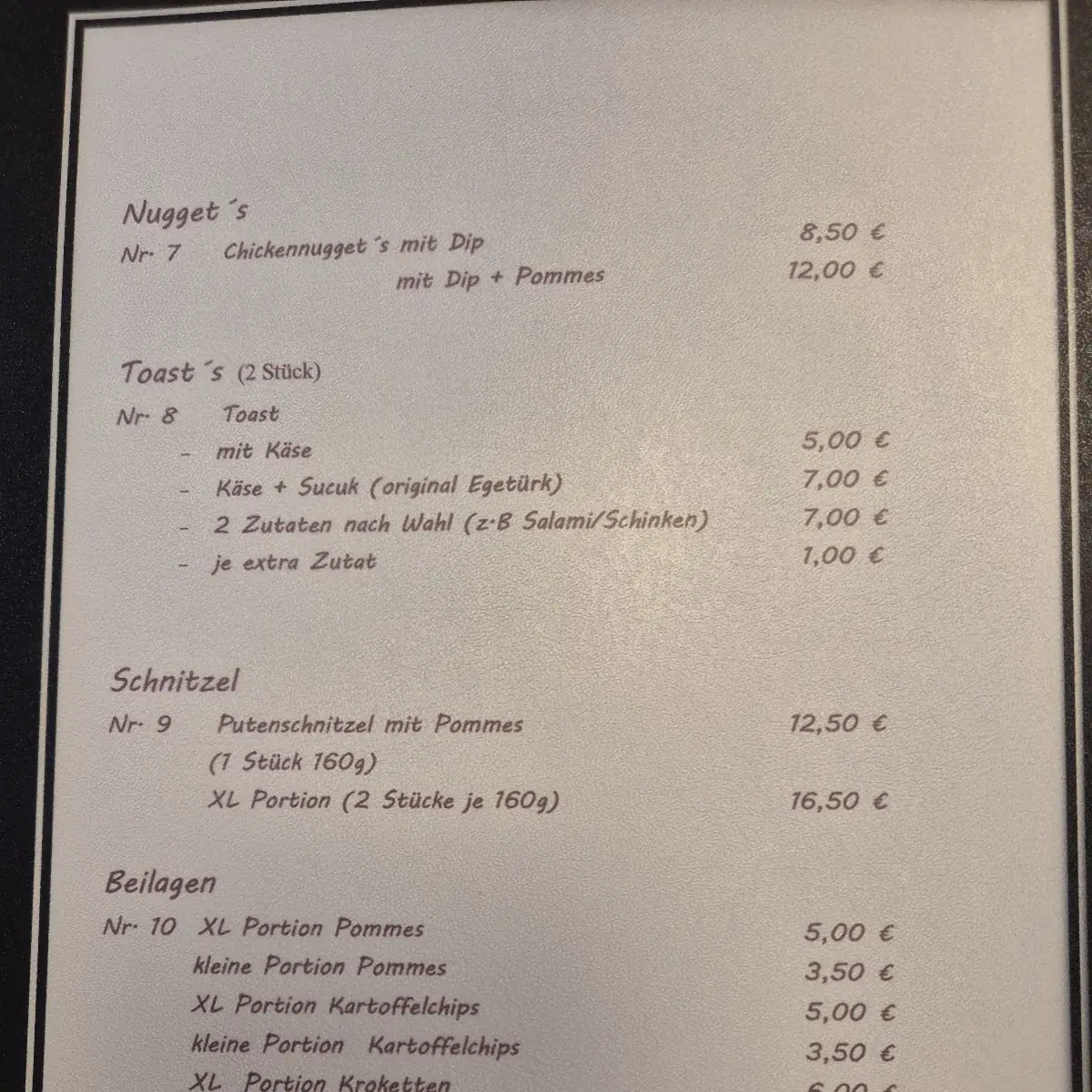 Speisekarte photo 1
