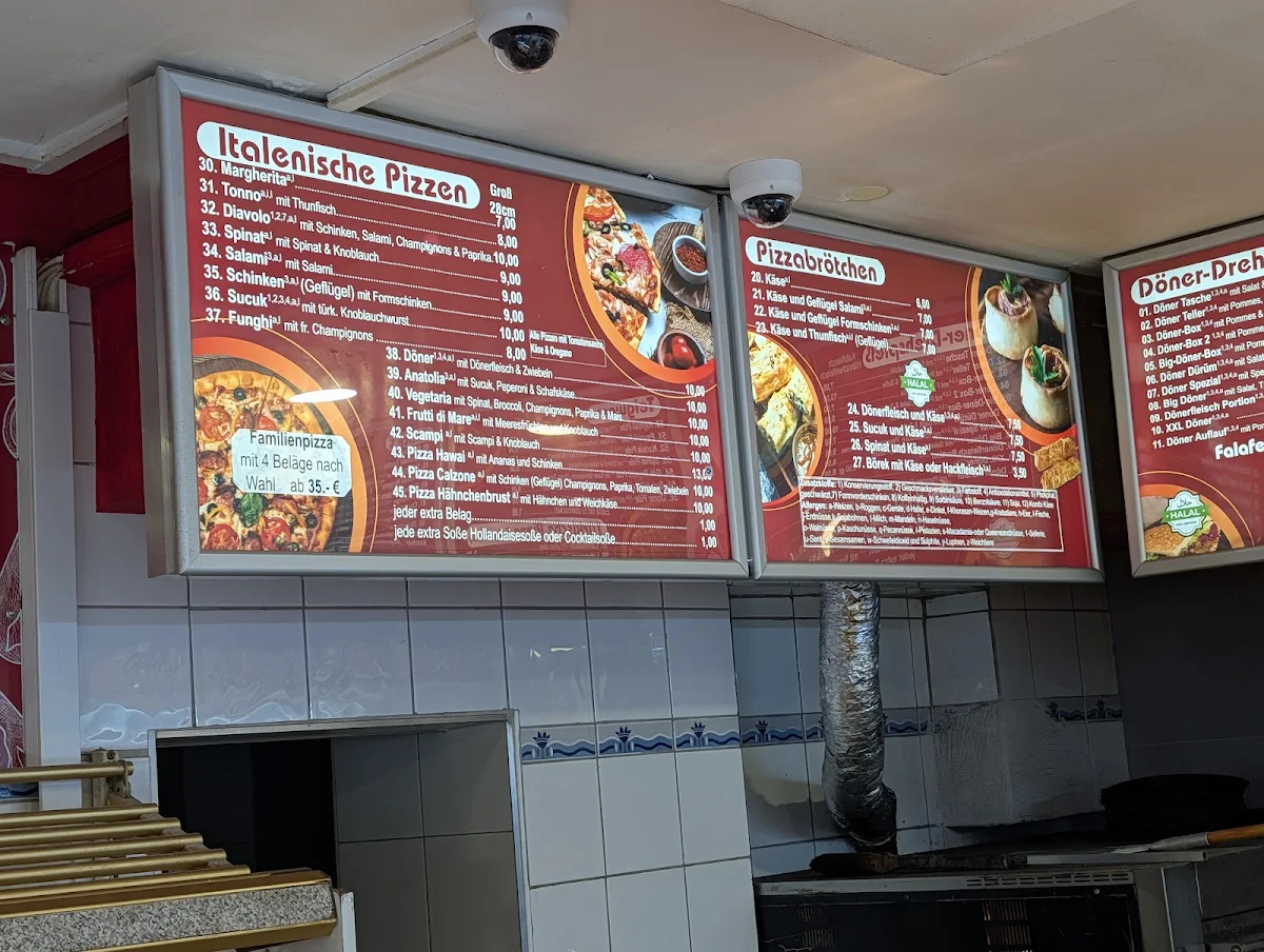 Speisekarte, Gök Imbiss Bäckerei
