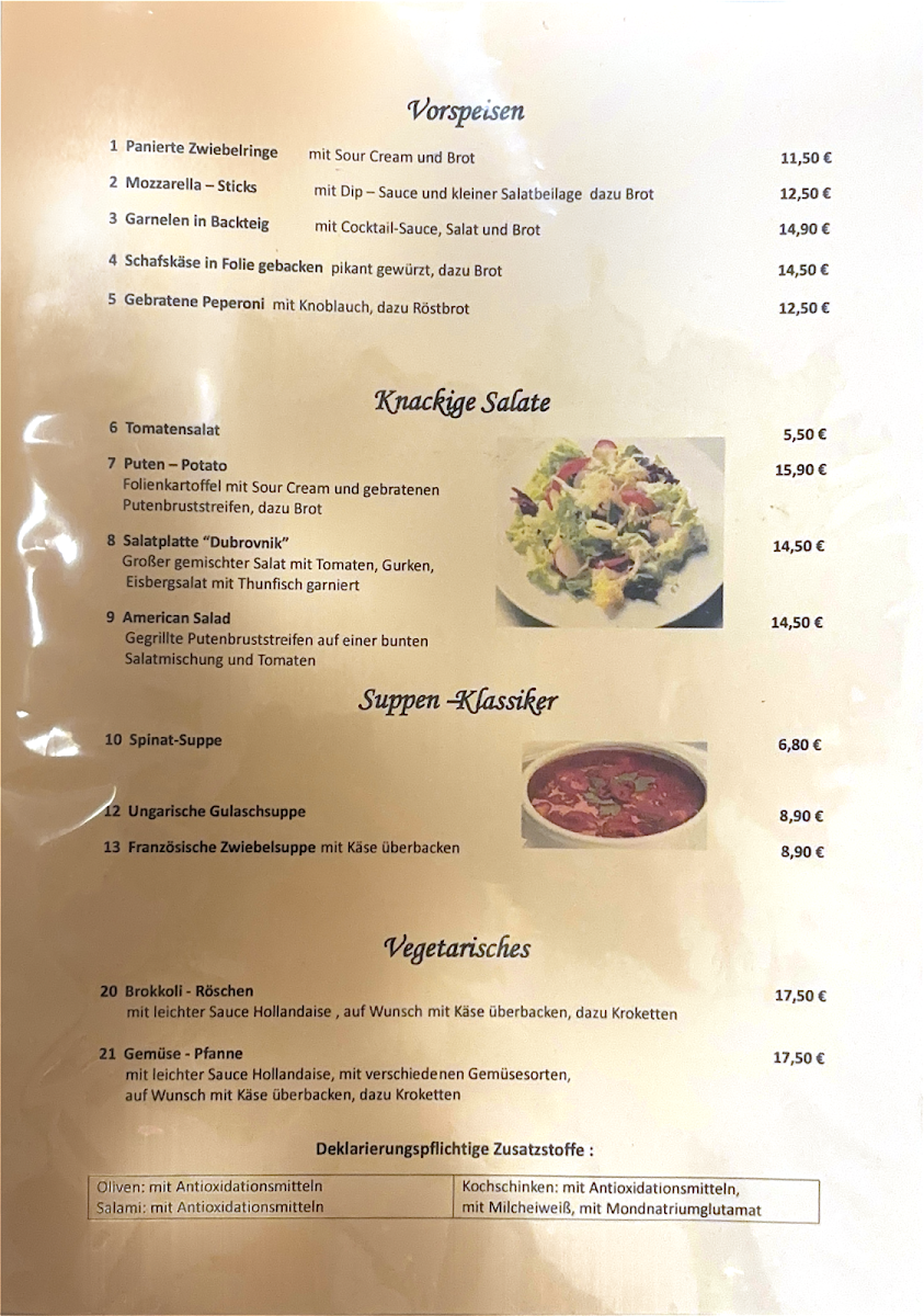 Speisekarte photo 2