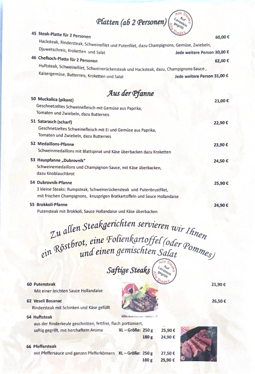 Speisekarte photo 3