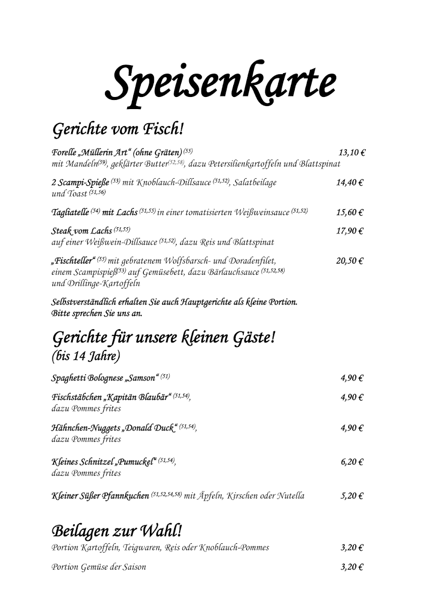 Speisekarte photo 1