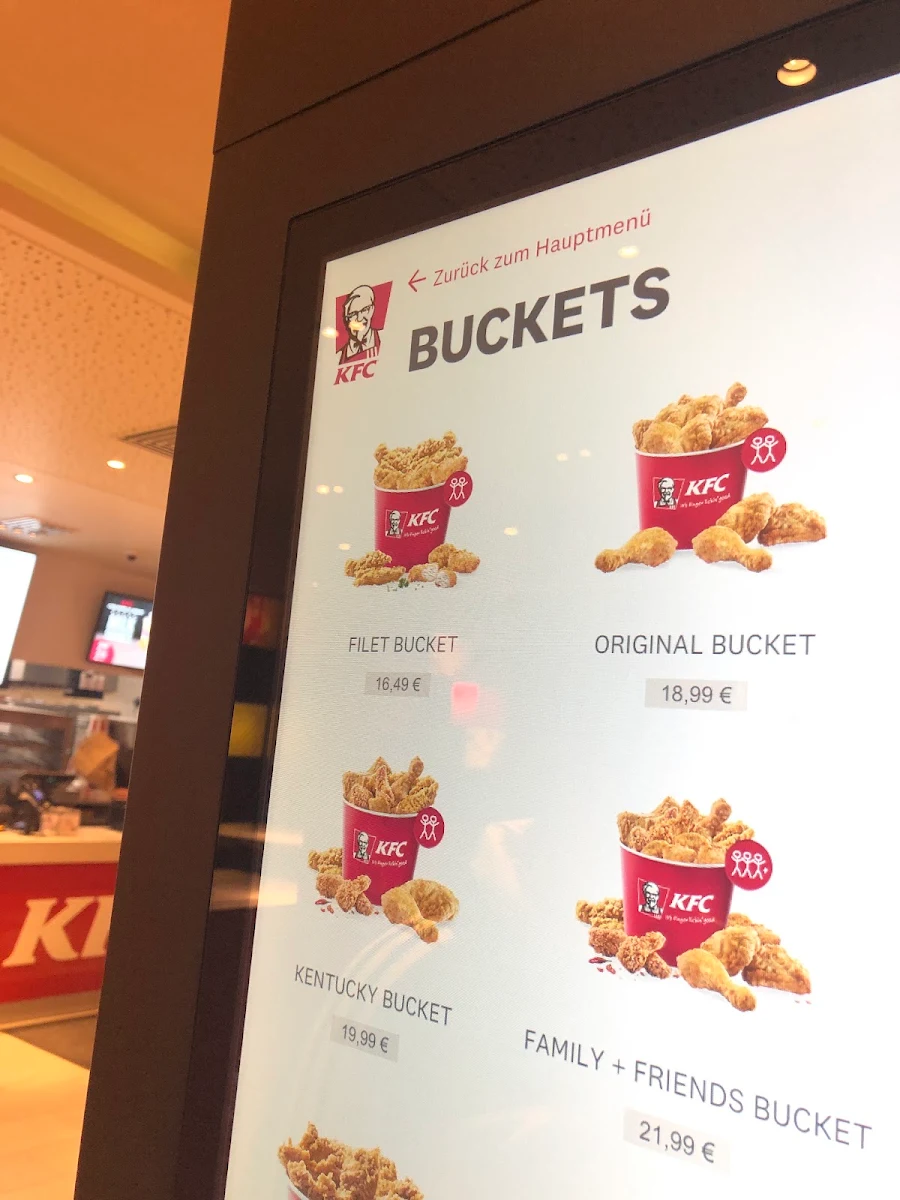 Speisekarte, Kentucky Fried Chicken