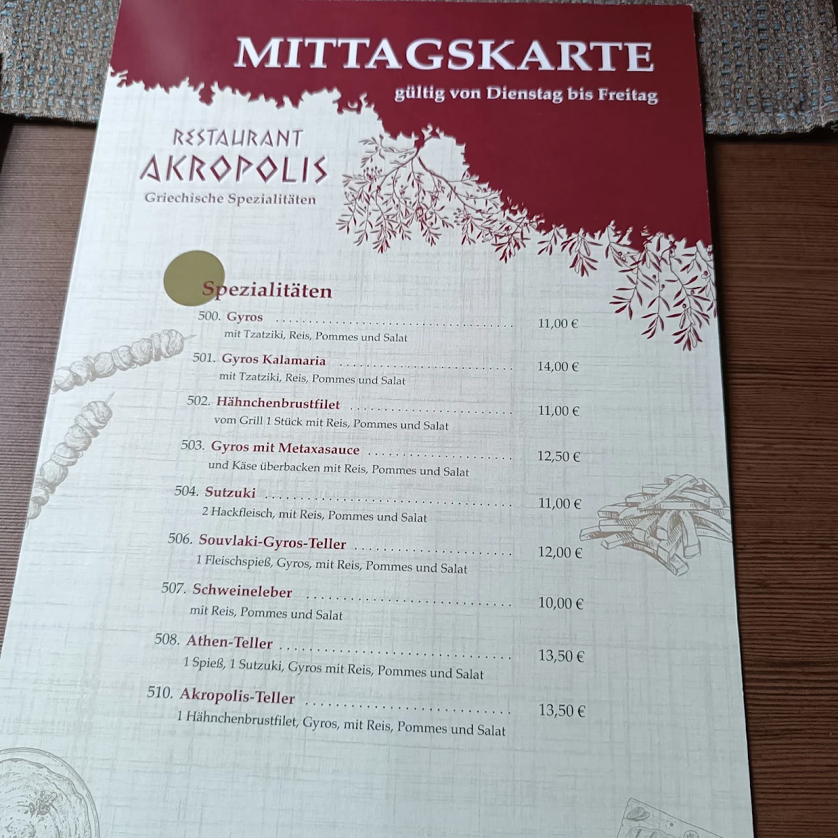 Speisekarte photo 3