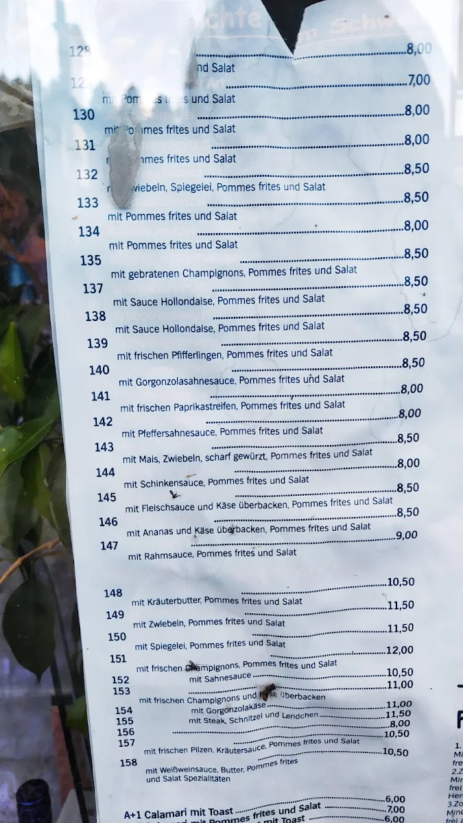 Speisekarte, Pizza-Drive