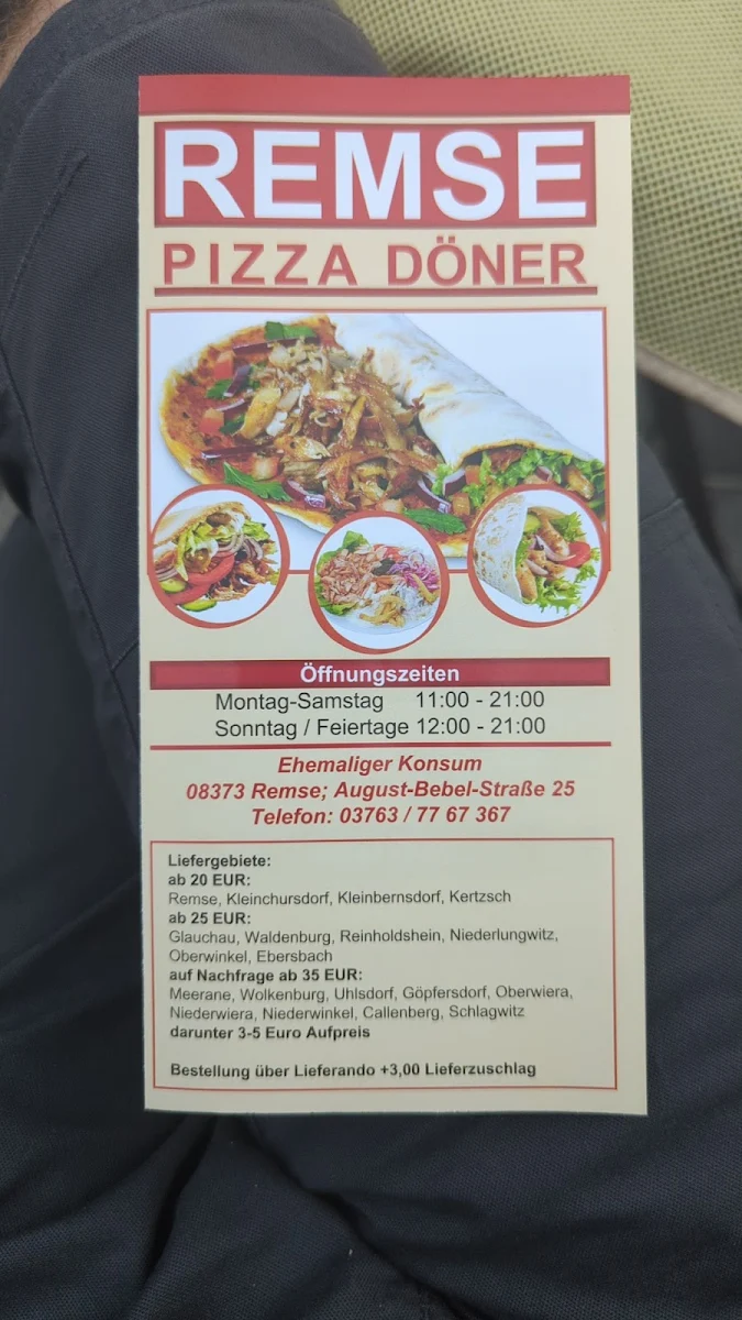 Speisekarte, Döner Remse beste