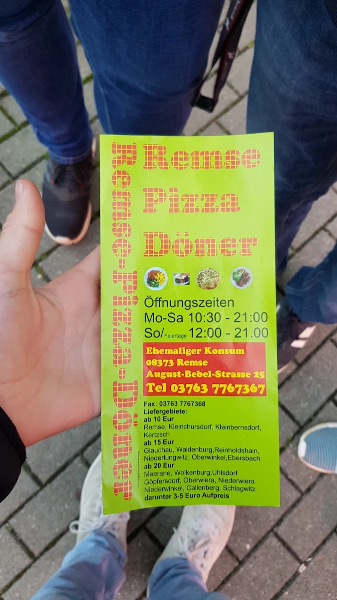 Speisekarte, Döner Remse beste