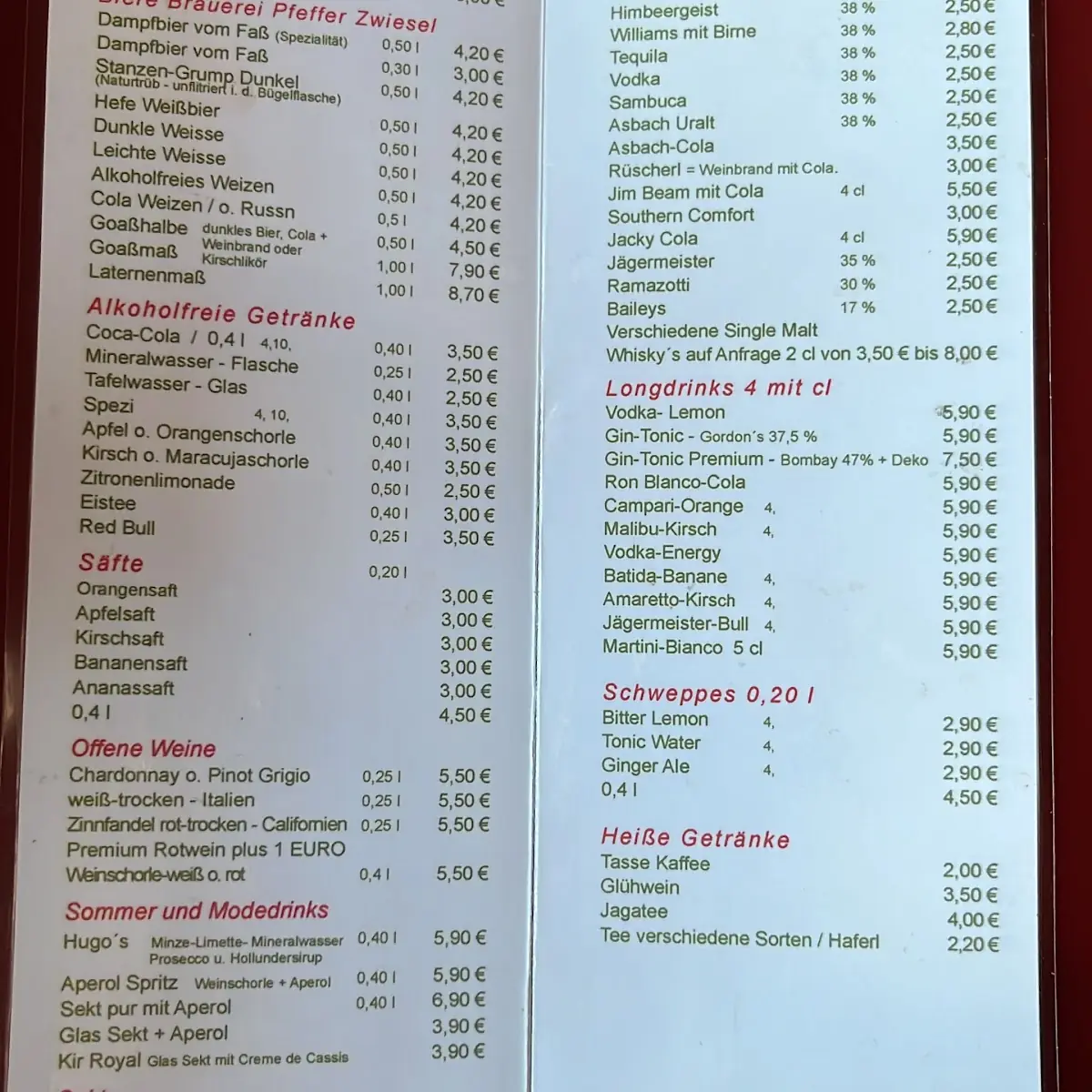 Speisekarte photo 1