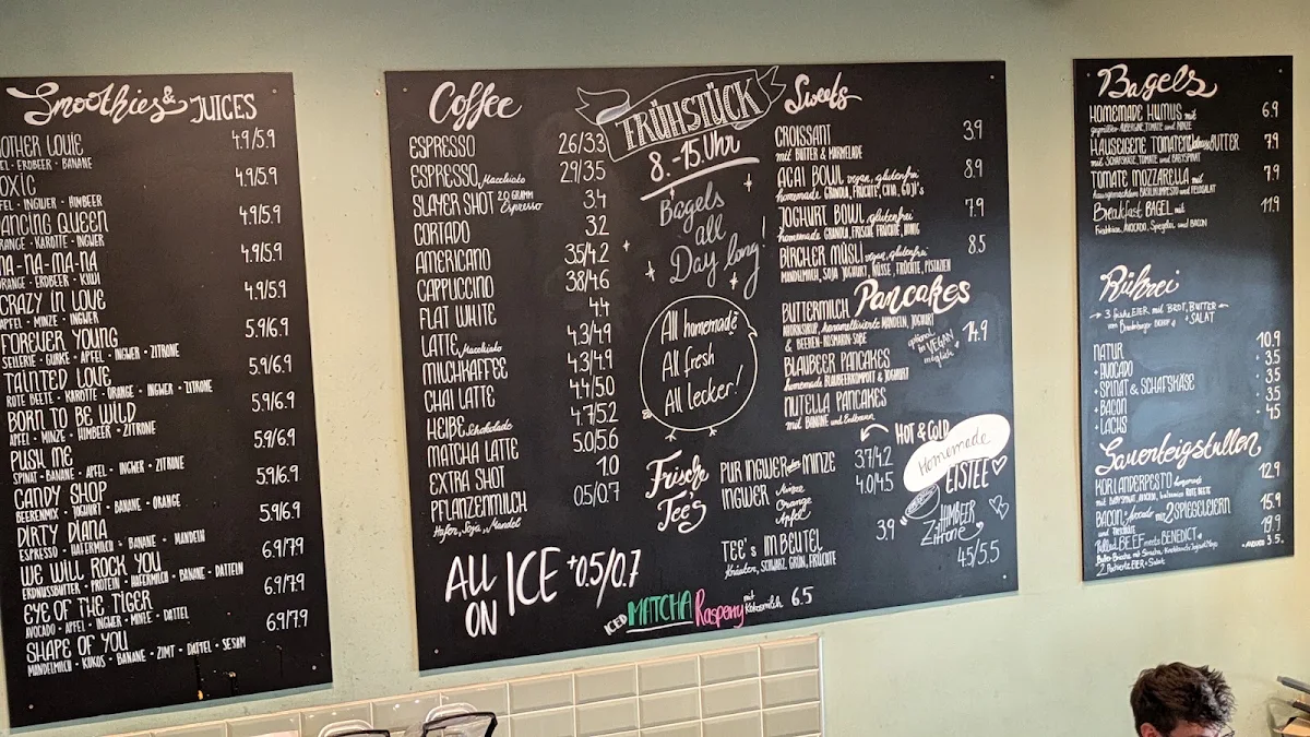 Speisekarte, Fendricks Coffee & Breakfast